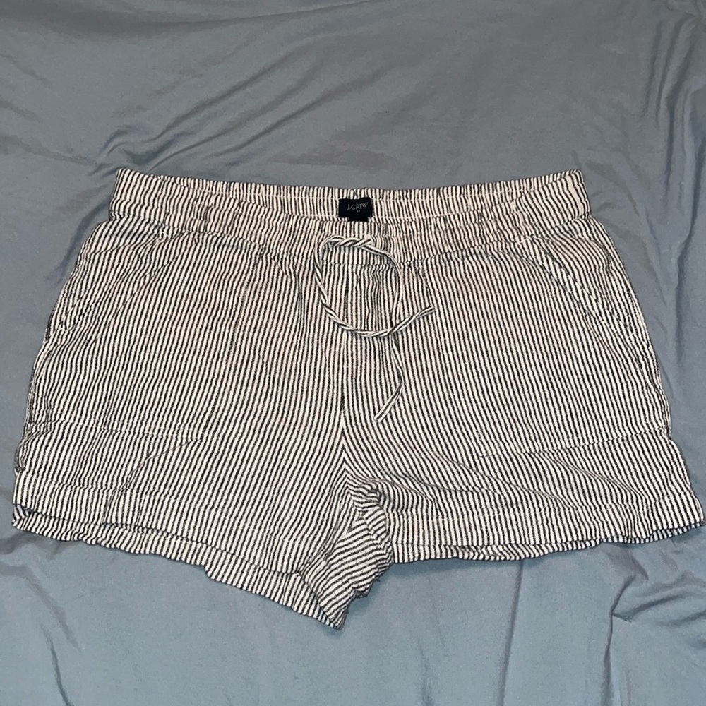 J.Crew Factory striped linen shorts, Medium, women’s M